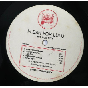 Flesh For Lulu - Big Fun City 1986 UK Version Vinyl LP ***READY TO SHIP from Hong Kong***